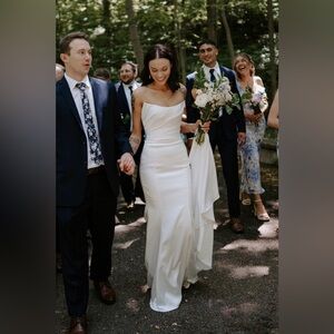 Willowby by Watters Elynor Strapless Satin Mermaid Wedding Gown